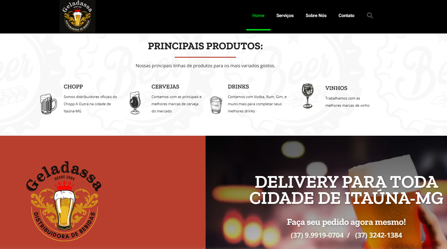 Geladassa Distribuidora de Bebidas - Projeto de Marketing Digital e SEO Local pela Capyon